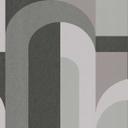 Papel pintado gráfico de estilo art déco gris negro - Papel pintado no tejido con Muestra retro