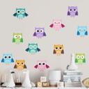 Sticker mural - Set d'hiboux