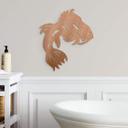 Decoración en madera caoba - Koi japonés 