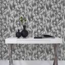 Elle Decoration Vliesbehang Zwart Golvenpatroon