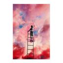 Póster de tela surrealista - Pintor de nubes - Taudalpoi