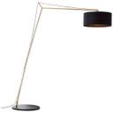 Bogenstandleuchte Alisa, gold, 192,5 x 160 cm, Textil Lampe