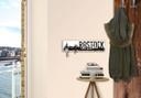 Sleutelbord Rostock Skyline + 5 Haken