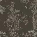 Papel pintado de muestra de mariposas negro gris - Papel pintado no tejido motivo naturaleza