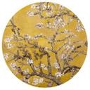 Sticker mural van Gogh - Fleurs d'amandier ocre - Rond