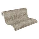 Jungle tapet med bladmønster beige brun - eksotisk Ikke-vævet tapet moderne & elegant