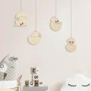 Set de pollitos para decorar el árbol (4 piezas) con colgador