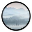 Póster Paisaje forestal brumoso en otoño - Eisenmann - Redondo