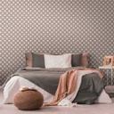 grafisk tapet med cirkelmønster brun beige - non-woven tapet i retrostil