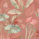 non-woven tapet med blandede blade farverigt - blomstret tapet orange pink grøn