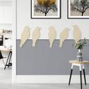 Decoración en madera de álamo - familia de pájaros (5 piezas)