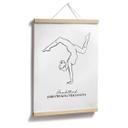 Poster Yoga - Parada de manos - Line Art