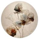 Vinilo decorativo flores secas - La elegancia de lo efímero - Treechild - Redondo