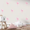 Sticker mural - Set flamants roses