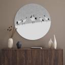 Tableau sur alu-Dibond rond Marchegiani - Des grues dans la neige