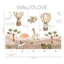 Safari Kids Animals Beige Green 3,75 x 2,50 m - Fototapet eventyr for børn