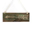 Houten Bordje - Pijl (wit)