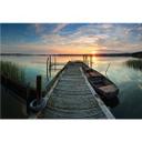 Fototapete Sunset at the lake 384x260 cm