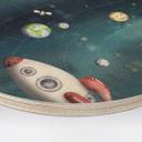 Cuadro de madera aventura espacial con astronautas - Oliver Robins - Redondo