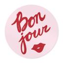 Póster Bonjour con boca que besa - Fritsch - Redondo