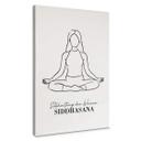 Lienzo de yoga sentado postura de los sabios - Line Art