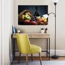 Poster autocollant - W - Vin et Corbeille de Fruits