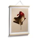 Elegante Póster de hojas en dorado y rojo - Alma