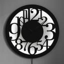 Décoration lumineuse LED en MDF - Horloge moderne