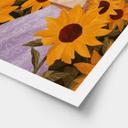 Póster Mujer en un campo de girasoles - Goed Blauw