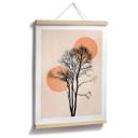 Póster sol y luna en naranja - Kubistika
