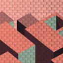 Geometric GraphicTiles1 rosa taupe - non-woven tapet Designwalls 2 - 2,55 x 3,5 m