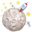 Wallsticker - Michel Agullo - Månemission