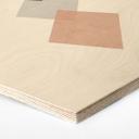 Hexagon Hout Nouveauprints - Squares Pink