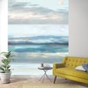 Fototapet med overskyet himmel Blå, Grå, Illustration 2,70 x 2,12 m