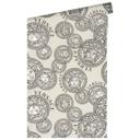 Versace tapet medusa hoved luksus tapet i creme og sølv non-woven tapet design