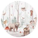 Wallsticker skovens dyr om efteråret - Kvilis - Round