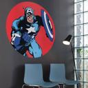 Selvklæbende non-woven tapet - Marvel PowerUp Captain America - 125 x 125 cm