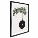 Póster Kubistika - Adorno navideño en una rama de abeto