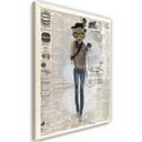 Canvasbillede, Hipster leopard - avisartikel