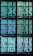 Fototapet med containere blå,Billede 2,70 x 1,59 m