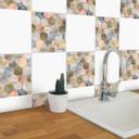 Azulejos Adhesivos Fredriksson - Hexágonos de nácar de colores - Lote de 12