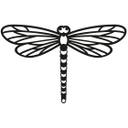 Muursticker origami libelle