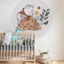 Selvklæbende non-woven tapet - Winnie Pooh Soulmate - 125 x 125 cm