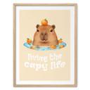 Plakat med ordsprog Sjov Capybara - Capy Life Saying