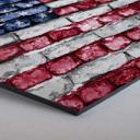 Hexagon - Alu-Dibond - Stars and Stripes murstenseffekt