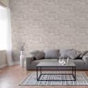 Landskabstapet creme taupe - Ikke-vævet tapet med illustration af naturmotiv