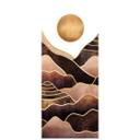 Wallsticker rundbue vægpanel solnedgang - Fredriksson - smal
