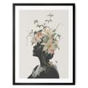 Póster Frida Floral Studio - Silueta de mujer con flores de lis