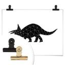 Póster Nouveauprints - Dinosaurio geométrico Triceratops