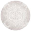 Blød mandala på grå-beige fototapet - Bloomery Decor - Rundt - Selvklæbende/ikke-vævet